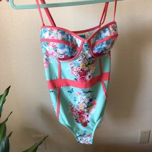 Retro Floral One-piece Swimsuit